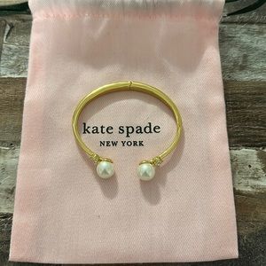 Kate Spade Surprise Pears Of Wisdom Open Hinged Bangle Bracelet